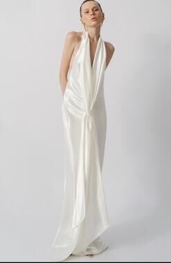 New Datt long curtain dress white size M $505